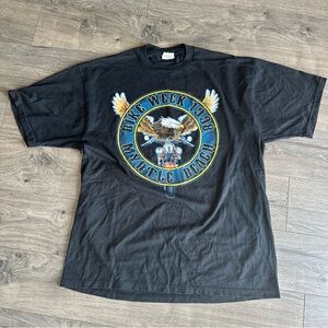 Vintage 1998 Myrtle Beach Bike Week T Shirt Size XL Biker Design Made In USA
